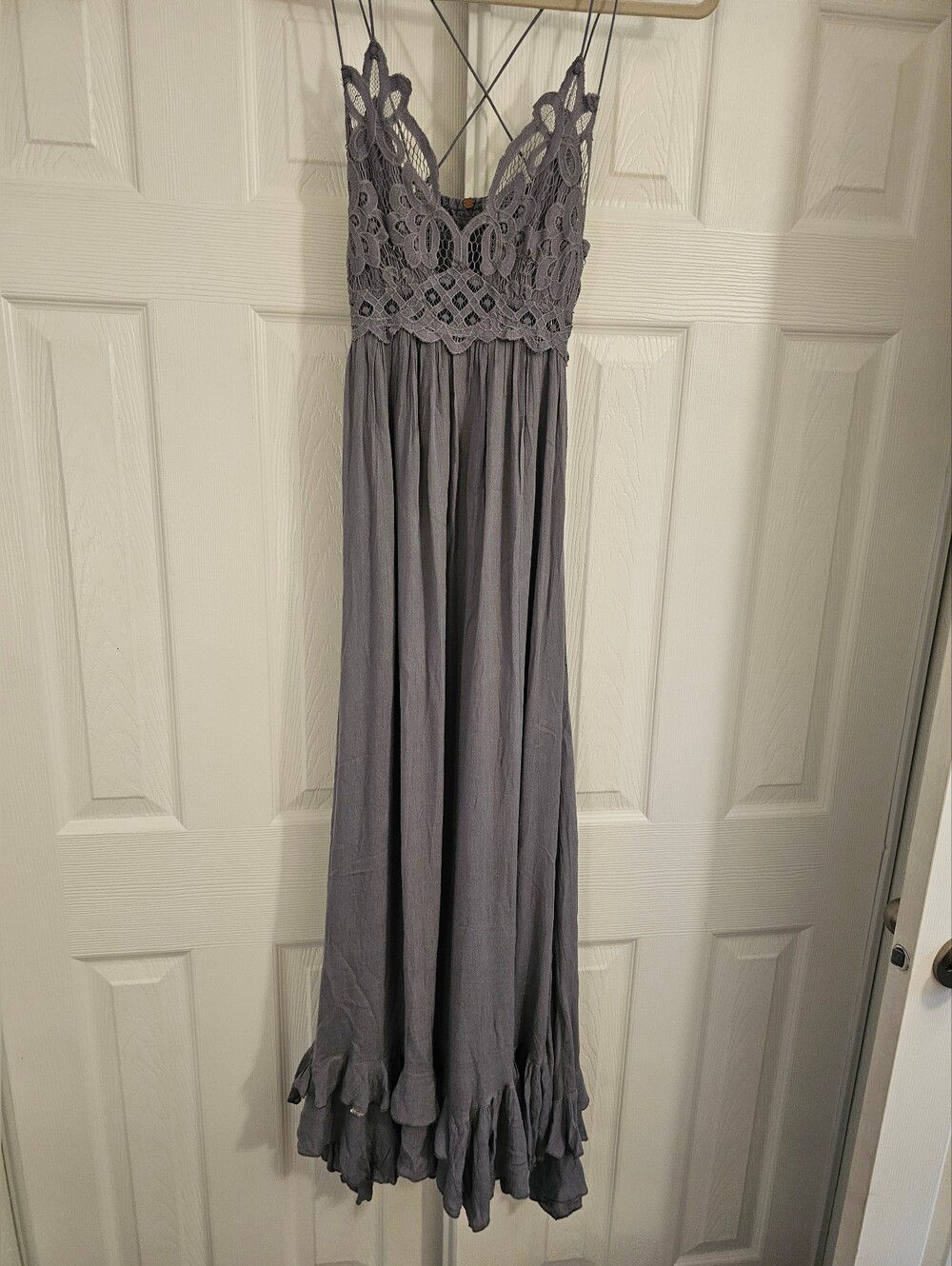 Free People Adella Maxi Slip Dress In Dusty Purple